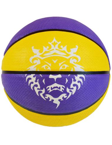 Piłka koszykowa 7 Nike L James Playground 8P żółto-fioletowa