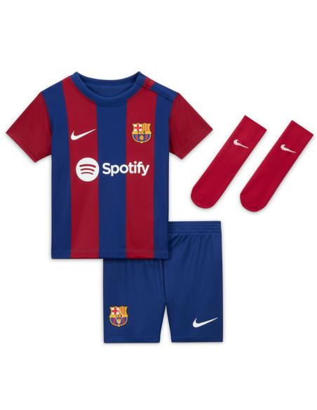 Komplet piłkarski Nike FC Barcelona 2023/24 Home Little Kids DX2815-456
