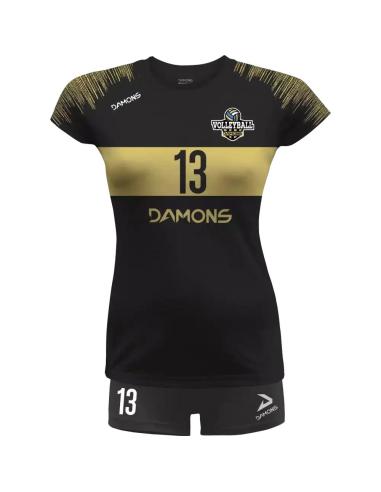 strój-siatkarski-damons-vega-pro-p13-czarno złoty przód