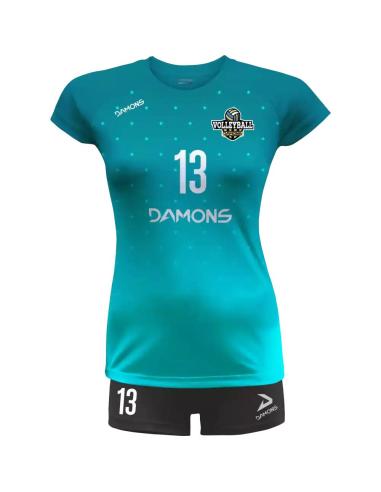 Stroje siatkarskie damskie Damons Vega Pro p14 błękitny