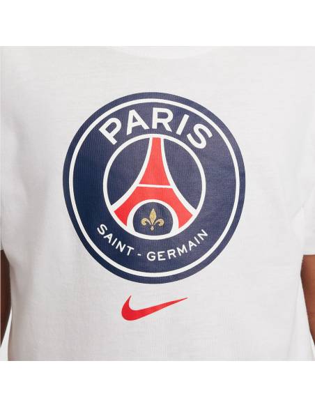 Koszulka Nike PSG Crest Tee Junior Jr IF0511-100