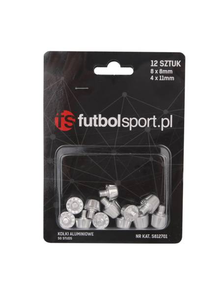Kołki futbolsport aluminiowe 8x8mm + 4x11mm