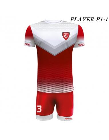 Strój Piłkarski Damons PLAYER P1 czerwono białe