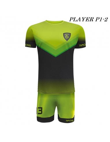 Strój Piłkarski Damons PLAYER P1 zielono czarne