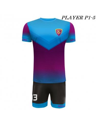 Strój Piłkarski Damons PLAYER P1 niebiesko fioletowo czarne