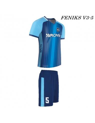 Strój Piłkarski Damons FENIKS V3 niebiesko granatowy