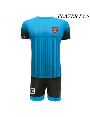 Strój Piłkarski PLAYER P4 niebiesko czarny