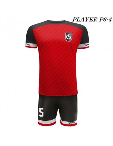 Strój Piłkarski Damons PLAYER P6 czerwono czarnee