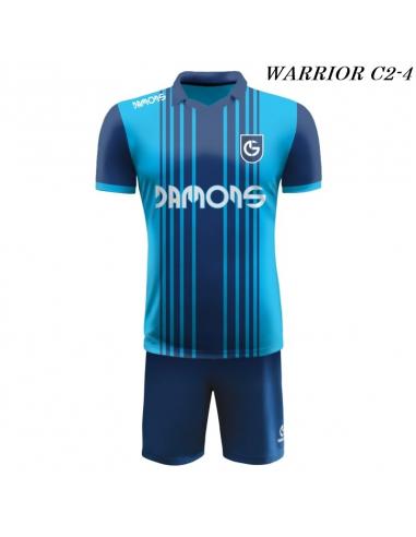Strój Piłkarski Damons WARRIOR C2 niebiesko granatowe przód