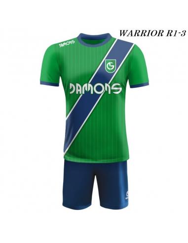 Strój piłkarski Damons Warrior R1 zielono granatowe
