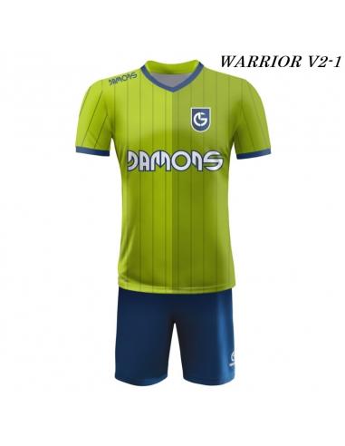 Strój piłkarski Damons Warrior V2 zielono granatowe