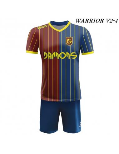 Strój piłkarski Damons Warrior V2 granatowo czerwone