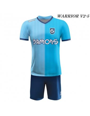 Strój piłkarski Damons Warrior V2 błękitno granatowe