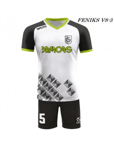 Strój piłkarski Damons FENIKS V9 kolor dominujący biały