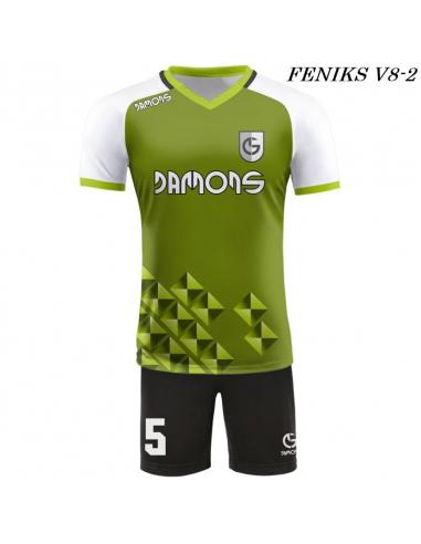 Strój piłkarski Damons FENIKS V8 kolor dominujący zielony