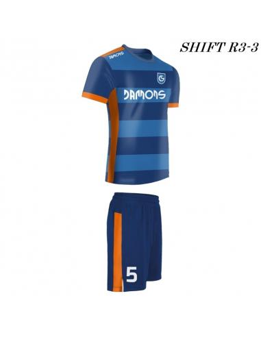 Strój piłkarski Damons SHIFT R3 niebieski w pasy