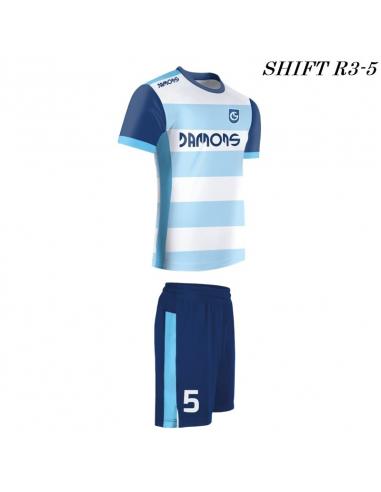 Strój piłkarski Damons SHIFT R3 błękitny w pasy