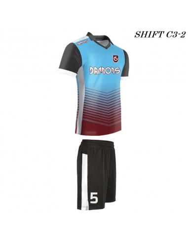 Strój piłkarski Damons SHIFT C3-2 niebieski. Komplety dla piłkarzy.