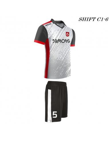 Strój piłkarski Damons SHIFT C1-6 biały. Komplety dla piłkarzy.