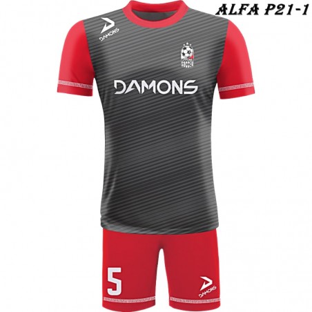 Strój piłkarski Damons ALFA P21-1. Komplety dla piłkarzy.