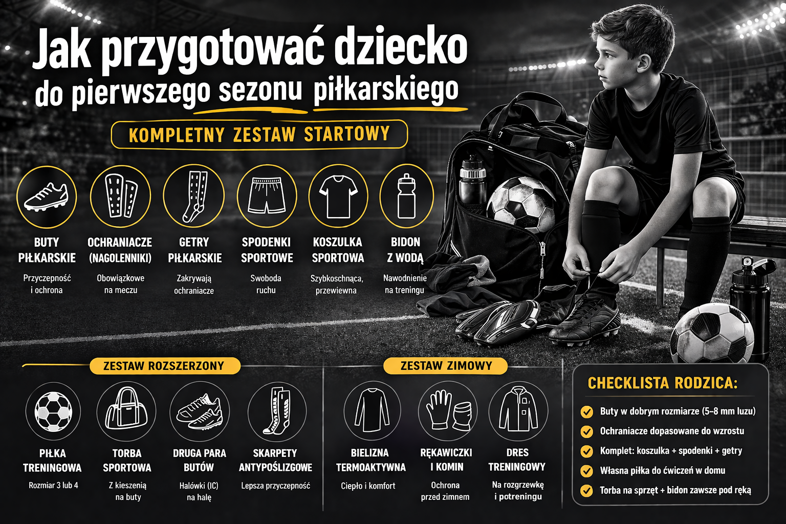 Jak przygotować dziecko do pierwszego sezonu piłkarskiego — kompletny zestaw startowy